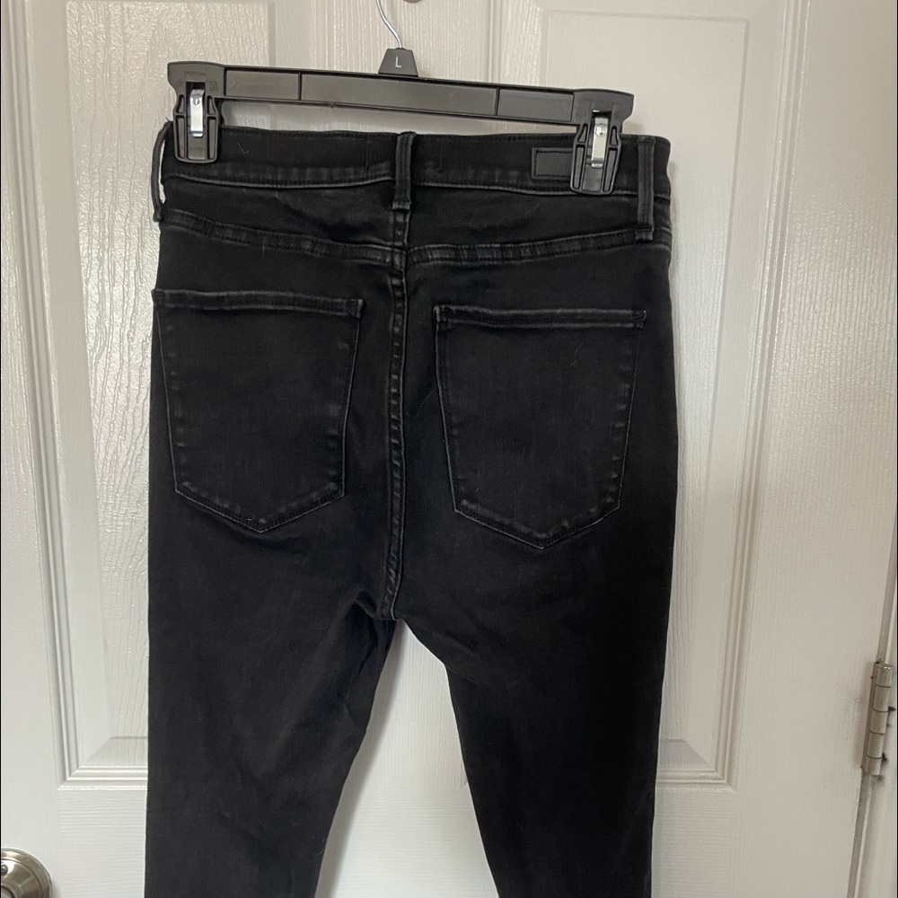 Abercrombie ripped black skinny jeans